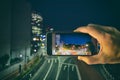 Shooting the city lights with a mobile device