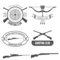Shooting club label collection of elements and