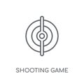 Shooting game linear icon. Modern outline Shooting game logo con