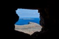 Shooting hole Island, Sea, Balos, Gramvousa, Crete Greece