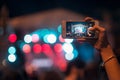 Shooting Mobile Video On a Concert Royalty Free Stock Photo
