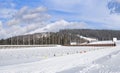 Shooting range for biathlon