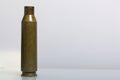 Shooting sleeve from a large-caliber machine gun. On a white background.