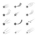 Shooting star icons Royalty Free Stock Photo