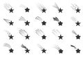 Shooting star icons