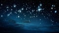 Shooting star illuminates starry night sky meteorite light in dark blue galaxy background Royalty Free Stock Photo