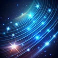 Shooting star trails forming glowing wave patterns Royalty Free Stock Photo
