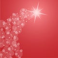 Red bright shooting star, vector illustration Royalty Free Stock Photo