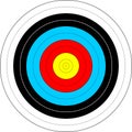 A shooting target for archery vector illustration on white background Royalty Free Stock Photo