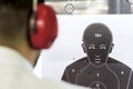 Shooting Target Black Human Silhouette with Holes