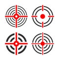 Shooting target circles vector icon