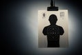 Shooting target on a grey background