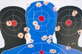 Paper Shooting Target with Bullet Holes - Graphic - Gun Range Royalty Free Stock Photo