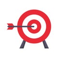 Shooting target objetive goal cartoon Royalty Free Stock Photo