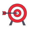 Shooting target objetive goal cartoon Royalty Free Stock Photo