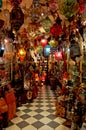 The shop of an antiques seller in the Medina of Tunis, Tunisia Royalty Free Stock Photo