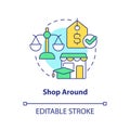 Shop around concept icon