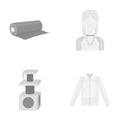 Shop, atelier, hairdresser and other web icon in monochrome style.model, fabric, buttons, icons in set collection.