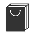 Shop bag with Book logo Icon Illustration Brand Identity