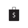 Shop, bag, dollar icon. Signs and symbols icon can be used for web, logo, mobile app, UI, UX Royalty Free Stock Photo