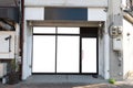 Shop Boutique Store Front with Big Window and Place for Name Royalty Free Stock Photo