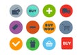 Shop buttons vector set. Royalty Free Stock Photo