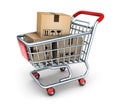 Shop cart and box commodity