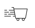Shop cart icon symbol online basket vector illustration . Shopping icon isolated on white background Royalty Free Stock Photo