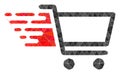 Shop Cart Lowpoly Mocaic Icon