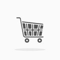 Shop Chart Trolley glyph icon