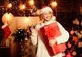 While shop for christmas gifts think about person likes and dislikes, for whom you preparing surprise. Gift shop. Woman