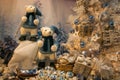 Shop with Christmas tree, decorations and bears in Sant`Elpidio a Mare