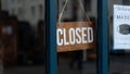 Shop closed sign during pandemic and lockdown Royalty Free Stock Photo