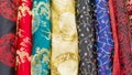 Shop for clothing materials Royalty Free Stock Photo