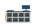 Shop counter flat color vector object