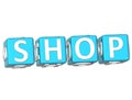 Shop Cube text Royalty Free Stock Photo