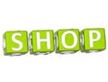 Shop Cube text Royalty Free Stock Photo