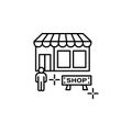 Shop customer business icon. Element of global business icon