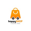 shop delivery logo design template. shopping logo design template