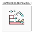 Shop disinfection color icon