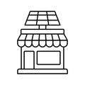 Shop electricity via solar Vector Icon which can easily modify or edit. Royalty Free Stock Photo