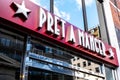 Shop Front Sign On Pret A Manger Coffee Shop Bankside London Royalty Free Stock Photo