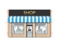 Shop front. Store with empty showcase Royalty Free Stock Photo