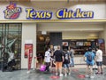 Shop front of Texas Chicken shop in Sentosa, Singapore