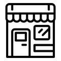 Shop hypermarket icon outline vector. Outlet sales emporium