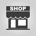 The shop icon. Store symbol. Flat