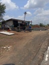 Shop on Indian Highway with village culture view