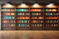 Shop information bookcase public textbook library education book knowledge interior shelf bookshelf Royalty Free Stock Photo