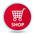 Shop flat prime red round button Royalty Free Stock Photo