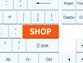 Shop orange keyboard button